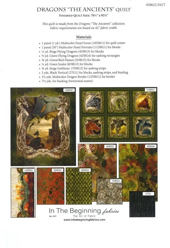 Dragons "The Ancients" Quilt - Anleitung