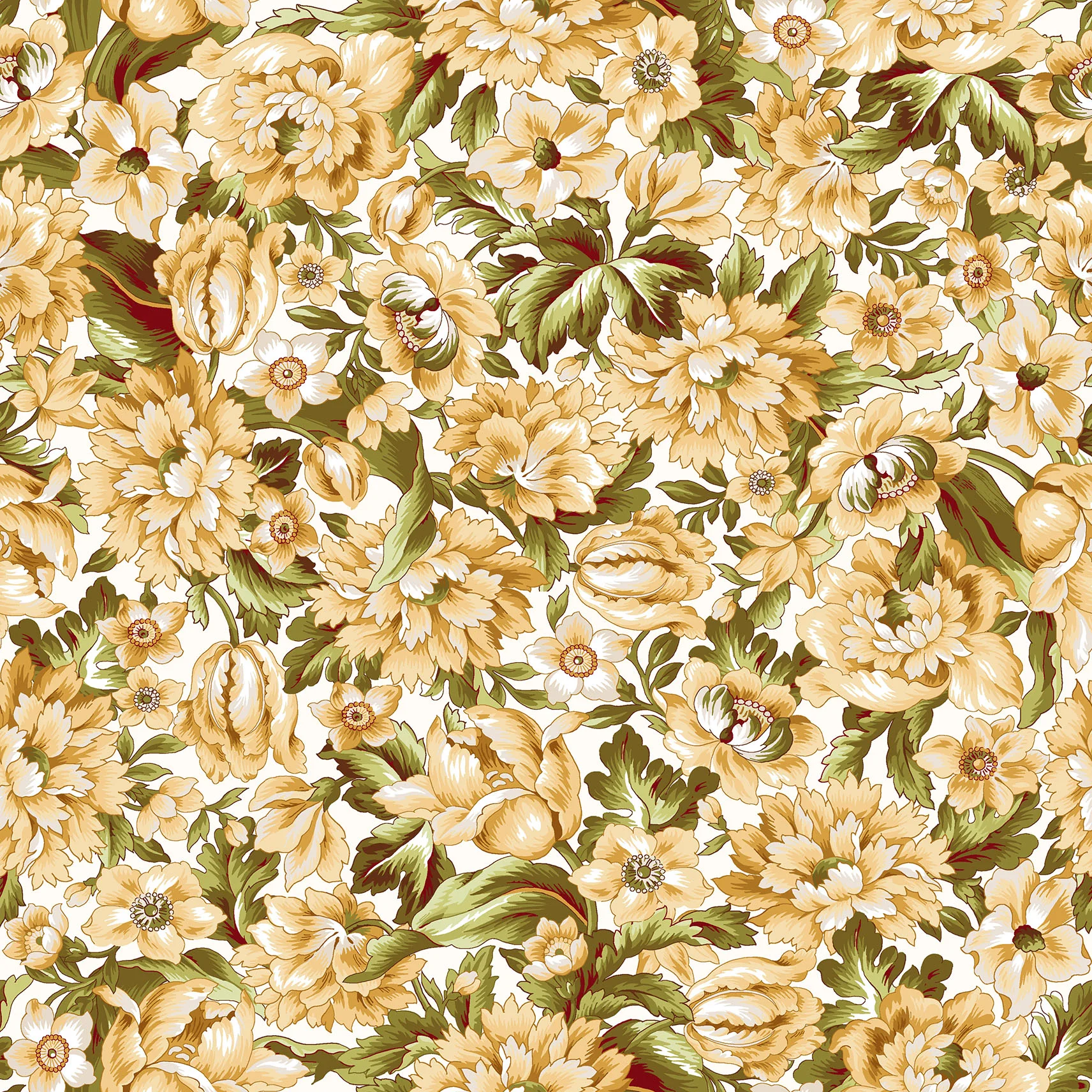 Veranda - Packed Floral Soft Yellow