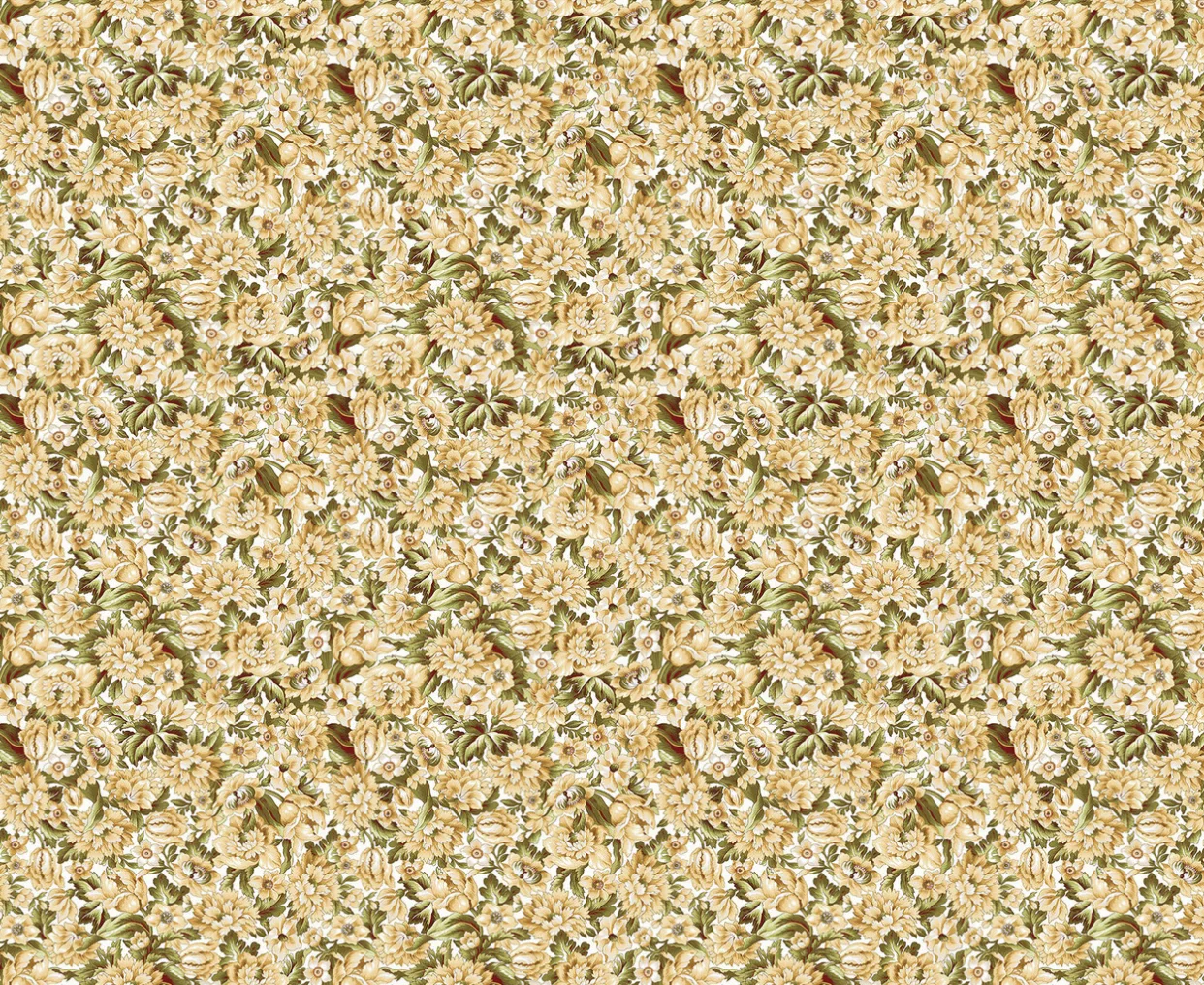 Veranda - Packed Floral Soft Yellow