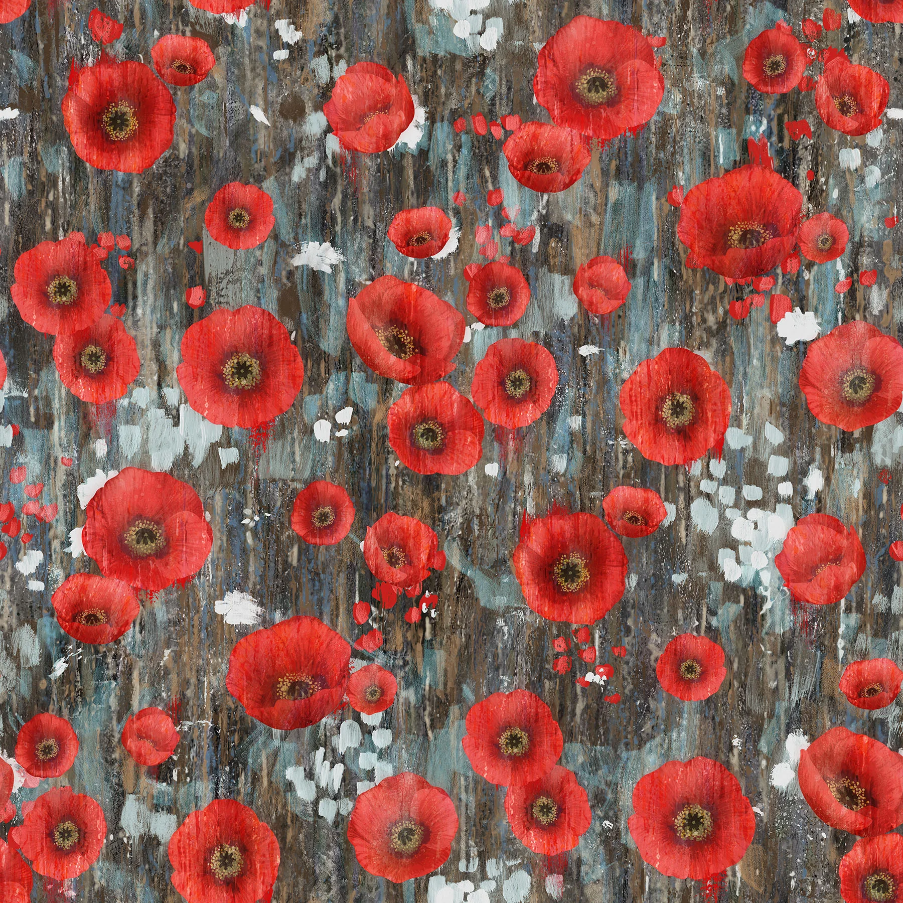 Poppy Meadow - Poppy Charcoal multi