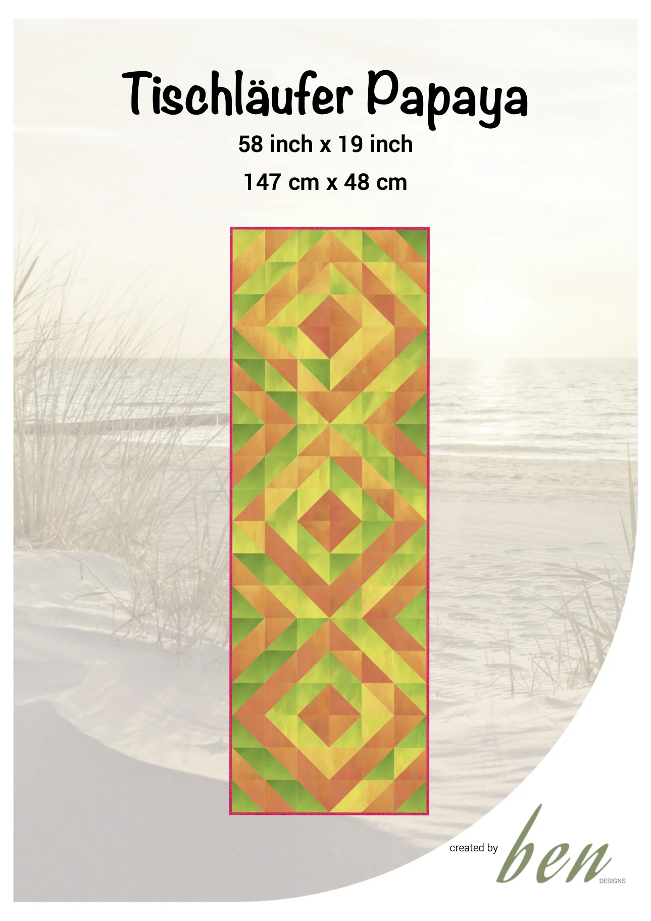 Tischläufer Papaya - Quilt Kit