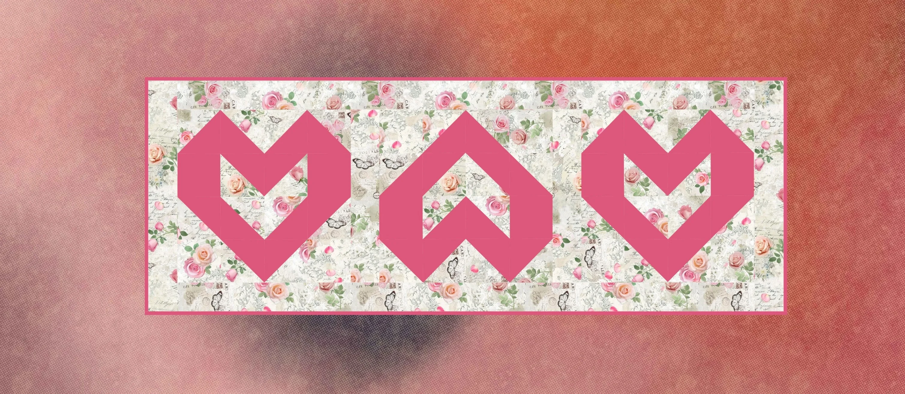 Rosenherz Tischläufer - Quilt Kit