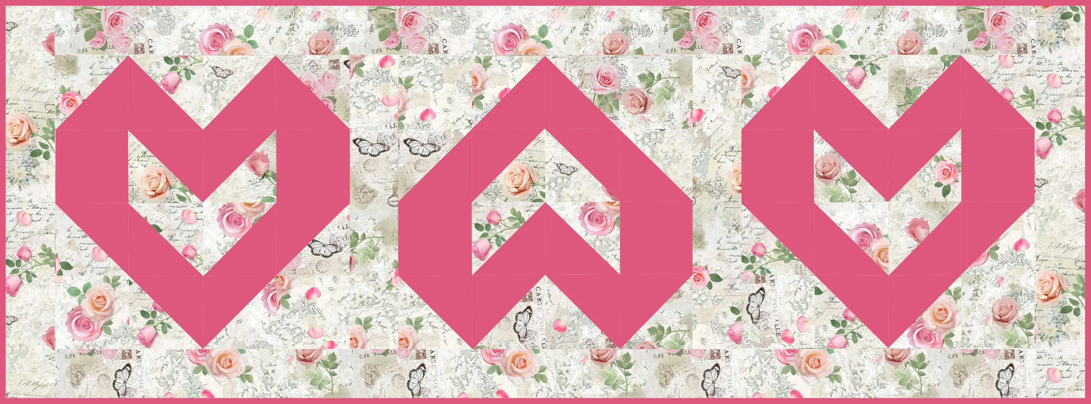 Rosenherz Tischläufer - Quilt Kit