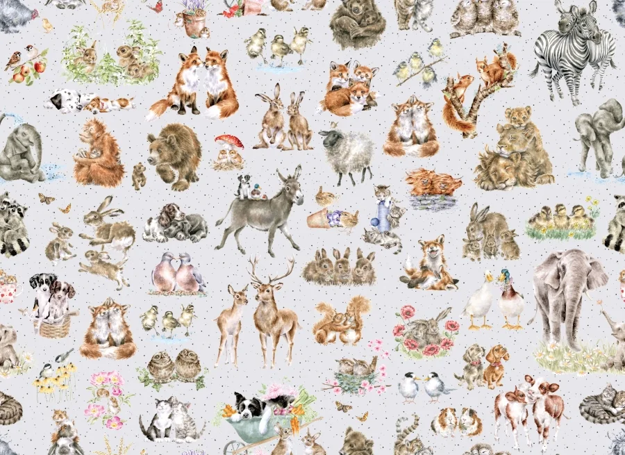 Together is Better - One-Way Packed Animals - soft grey